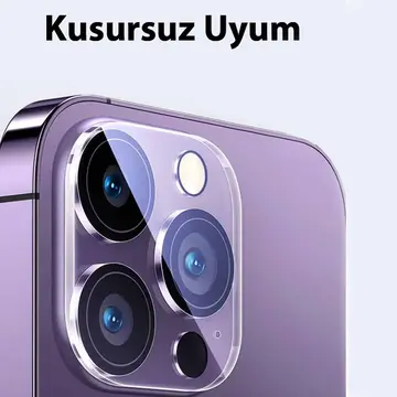 Ally iPhone 15 Pro-15 Pro Max Premium Kamera Lens Koruma Camı