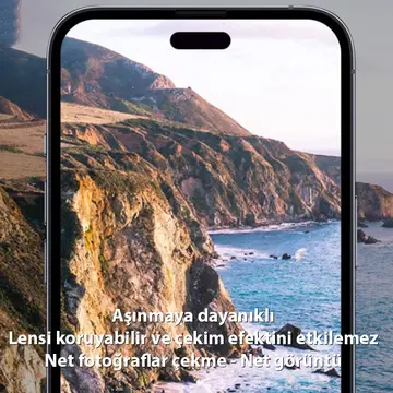 Ally iPhone 15-15 Plus Full Tempered Kamera Lens Koruma Camı