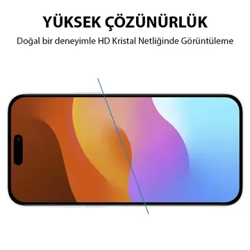 Ally iPhone 15 Pro Max Full Glue Tempered Kırılmaz Cam Ekran Koruyucu