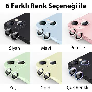 ALLY iPhone 15/15 Plus Tempered Kamera Lens Koruma Camı
