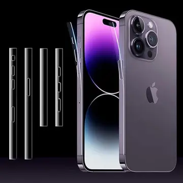 ALLY iPhone 15 Pro Max Hidrojel Hayalet Yan Alt Üst Kaplama Koruyucu Film