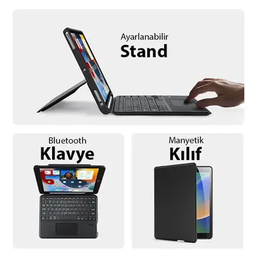 Dux Ducis iPad 7- 8-9 10.2  iPad Air3- iPad Pro 10.5(2017) DK Series Kablosuz Bluetooth Klavye