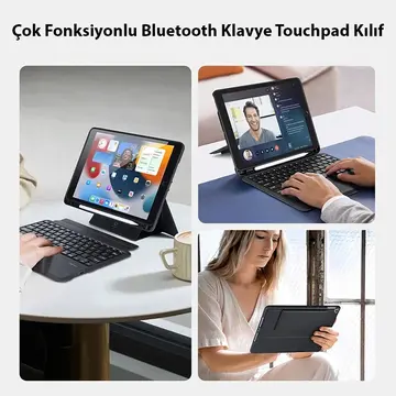 Dux Ducis iPad 7- 8-9 10.2  iPad Air3- iPad Pro 10.5(2017) DK Series Kablosuz Bluetooth Klavye
