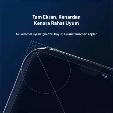 Baseus Crystal iPhone 15 Full Koruma Anti Mavi Işık Tempered Cam Ekran Koruyucu 2 Adet Set