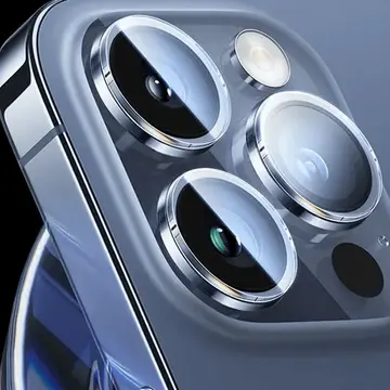 Baseus iPhone 15 Pro/15 Pro Max için Corning Serisi HD Cam Kamera Koruyucu