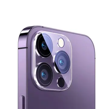 Baseus iPhone 15 Pro/15 Pro Max için Crystal Serisi HD Cam Kamera Koruyucu 2 Adet Set