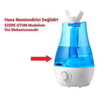 EZERE QTUM9 Çift Sprey Ultrasonik Hava Nemlendirici 3.5L Üst Su Haznesi