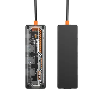 ALLY 5in1 Type-c To USB3.0 + USB2.0 *2 + Type-c PD 100W + HDMI Çoğaltıcı Transparan Hub