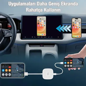 Apple iPhone USB+Lightning Carplay Mirror Adaptör Çevirici -Youtube Netflix Tiktok Video Yansıtıcı