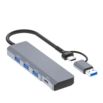 ALLY ADS-309D 4 Portlu USB+Type-C USB 3.0 Çoklayıcı Data HUB Adaptör