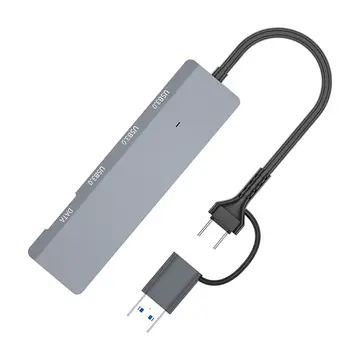 ALLY ADS-309D 4 Portlu USB+Type-C USB 3.0 Çoklayıcı Data HUB Adaptör