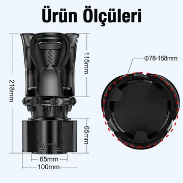 ALLY SB-6099 Araç İçi Ayarlanabilir Bardak Ve Şişe Tutucu