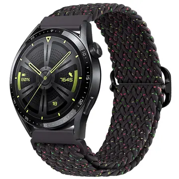 ALLY 22MM Gear S3 Watch 4 -Gt2 GT2E 46MM Japon Tokalı Elastik Kayış Kordon