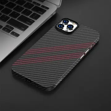 Hoco iPhone 14 Pro 6.1 Kılıf Kevlar Texture Darbe Emici Telefon Kılıfı
