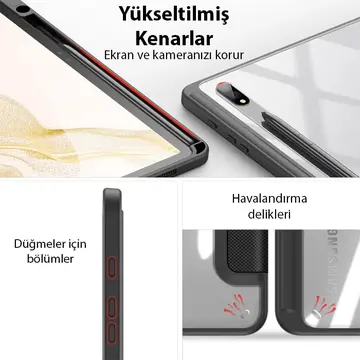 Dux Ducis SM Galaxy Tab S8-S7 Kılıf Toby Series Manyetik Kapaklı Kılıf (X700/X706)-(T870/T875/T876B)