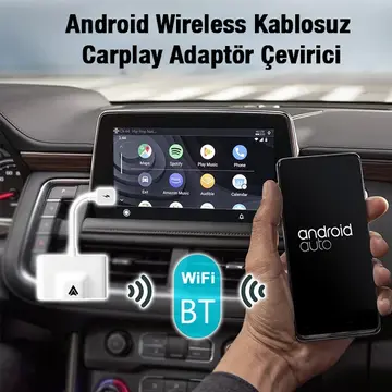 Ally Usb+Type-C Android Kablosuz Carplay Adaptör Çevirici - Youtube Netflix Tiktok Video Yansıtıcı