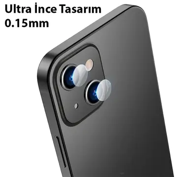 ALLY İPhone 14 Tempered Glass Cam Kamera Koruyucu