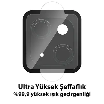 ALLY İPhone 14 Tempered Glass Cam Kamera Koruyucu
