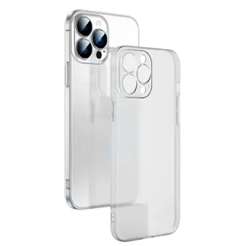 Ally iPhone 13 Pro Max 6.7inch Frosted Glass Şeffaf Kamera Korumalı Kılıf