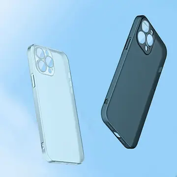 Ally iPhone 13 Pro Max 6.7inch Frosted Glass Şeffaf Kamera Korumalı Kılıf