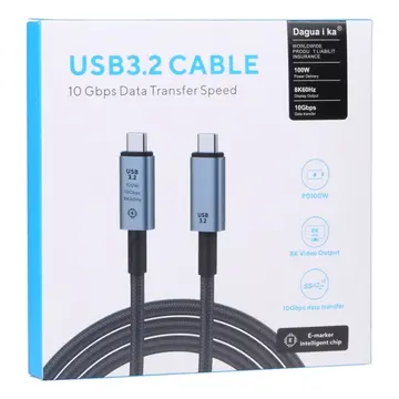 Ally USB 3.2 100W Type-C to Type-C 8K Görüntü-Data ve Ultra Hızlı Şarj Kablosu 1 Metre