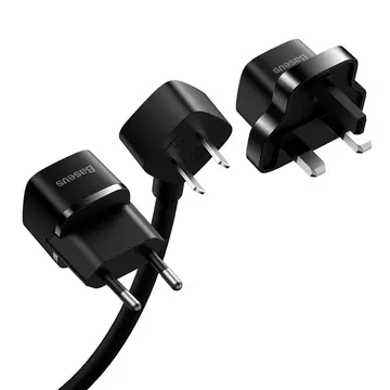 BASEUS PowerCombo Mini Power Strip 1AC 10 m Güç Kablosu /EU + UK Fiş Adaptörleri Dahil