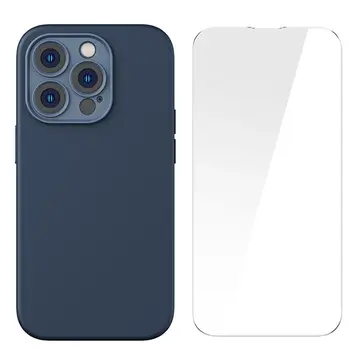 Baseus Liquid Silica Gel iPhone 14 Pro 6.1 Magsafe Silikon Kılıf + Tempered Ekran Koruyucu Set