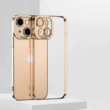 ALLY Fashion Series iPhone 13 Mini 5.4inç Kılıf Renkli Kenar Lazer Çerçeveli Silikon Kılıf