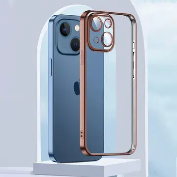 ALLY Fashion Series iPhone 13 6.1inç Kılıf Renkli Kenar Lazer Çerçeveli Silikon Kılıf
