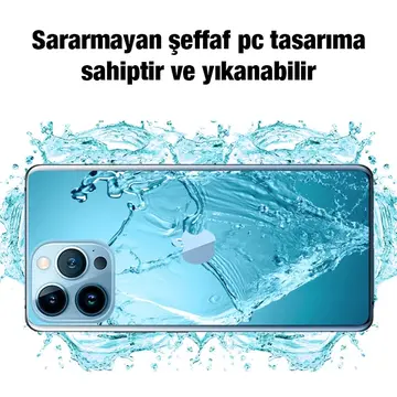 Ally iPhone 13 Pro 6.1inç Kılıf Kamera Korumalı Ultra İnce Şeffaf Silikon Kılıf