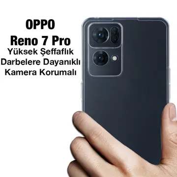 Ally OPPO Reno 7 Pro Kılıf Kamera Korumalı Ultra İnce Şeffaf Silikon Kılıf