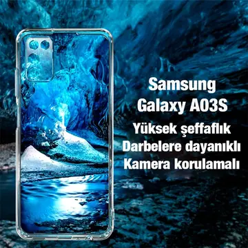Ally SM Galaxy A03S Kılıf Kamera Korumalı Ultra İnce Şeffaf Silikon Kılıf