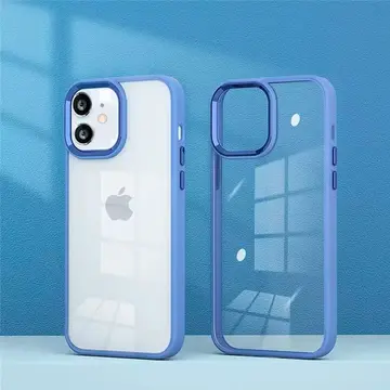 Ally iPhone 12 - 12 Pro 6.1inç Kılıf Parlak Renkli Çerçeveli Ultra Lüx TPU Silikon Kılıf