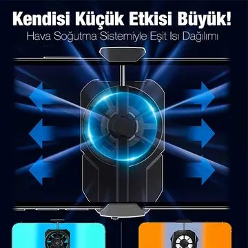 MEMO FL-A2 Hava Soğutmalı Cep Telefon Soğutma Fanı Radyatör Soğutucu