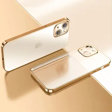 iPhone 13 Mini Renkli Kenar Şeffaf Kılıf Kamera Korumalı Silikon Kılıf