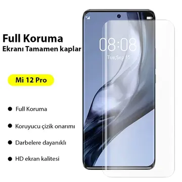 Baseus Xiaomi Mi 12 Pro - 13 pro Ultra Kavisli Full Hidrojel Koruyucu Film