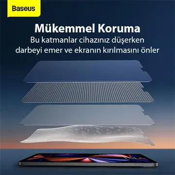 Baseus iPad 9.7 2018 / 2017 / Pro 9.7 / Air 2 / Air Tempered Cam Ekran Koruyucu