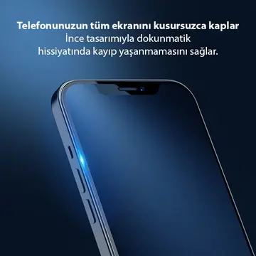 GOR iPhone 12-12 Pro 6.1 9D Hardening Tempered Full Cam Ekran Koruyucu