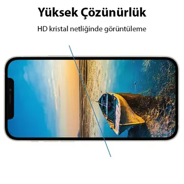 Ally iPhone 13 Mini 5.4 9D Full Tempered Cam Ekran Koruyucu