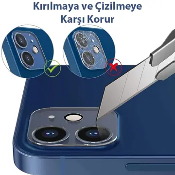 GOR İPhone 13 /13 Mini  Best Full Tempered Cam Kamera Koruyucu 2Adet Set