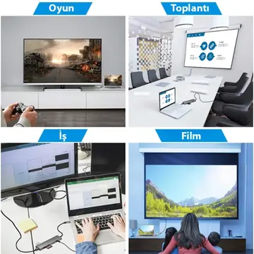 ALLY  9 İn1 Type C Hub 4k 30hz Hdmi Usb 3.0SdPD Adaptör