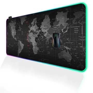 ALLY Dünya Desenli RGB Led Işıklı Oyuncu Mouse Pad 300*800*4MM