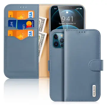 Dux Ducis iPhone 12 Pro Max Kılıf Mıknatıslı Cüzdanlı Deri Kılıf Hivo Series