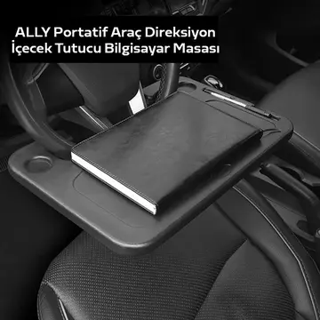 ALLY Portatif Araç Direksiyon İçecek Tutucu Bilgisayar Masası