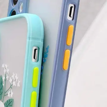 iPhone 12 Pro Max 6.7inç Kamera Korumalı Çiçek Desenli Silikon Kılıf