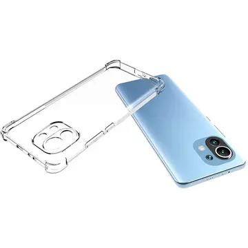 Xiaomi Mi 11 Lite Kamera Korumalı Shockproof Şeffaf Silikon Kılıf