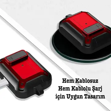 ALLY Shockproof Darbe Emici AirPods Pro Kulaklık Kılıfı