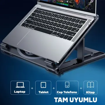 ALLY Ayarlanabilir Taban Çift Fanlı Tablet ve Laptop Soğutucu Stand