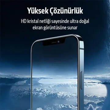İPhone 12 Mini  2İN1 Full Glue Tempered Cam Ekran Koruyucu +Kamera Lens Set