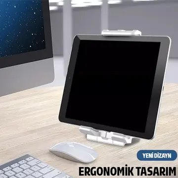 ALLY PB-47B Askılı Katlanabilen Çok İşlevli Tablet -Telefon Standı Tutucu